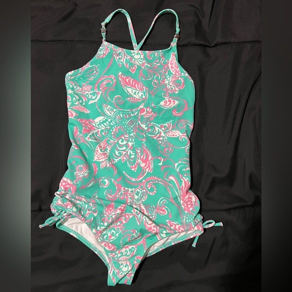 🩱 Lands’ End Kids Floral Swimsuit One Piece - Girls size 10​​​
